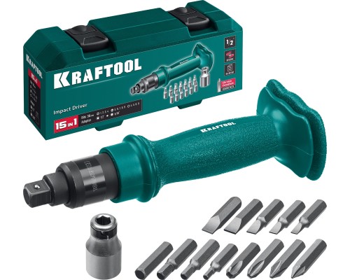 Ударно-поворотная отвертка ID-15, 15 предм. KRAFTOOL 25550-H10_z01