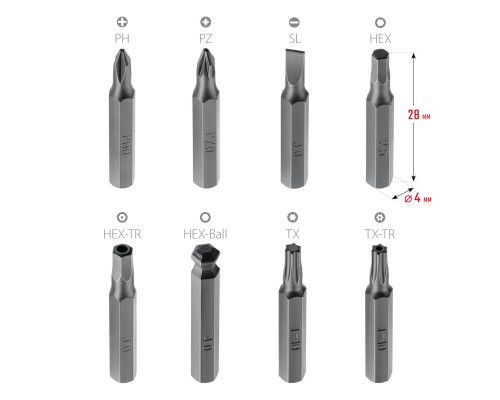 Отвертка Precision-51, 51 предм., для точных работ KRAFTOOL 25691