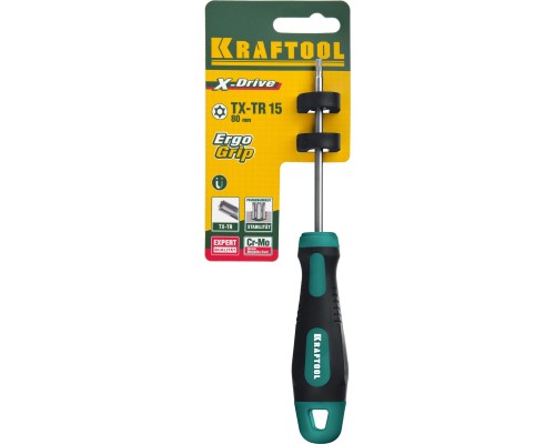 Отвертка Х-Drive, TX HOLE15x80 KRAFTOOL 250077-15-080