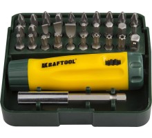 Реверсивная отвертка Kompakt-32, 32 предм., с насадками KRAFTOOL 26142-H32
