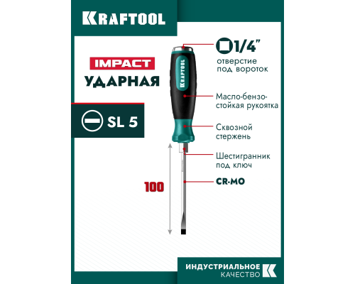 Ударная отвертка Impact SL 5 KRAFTOOL 250033-5