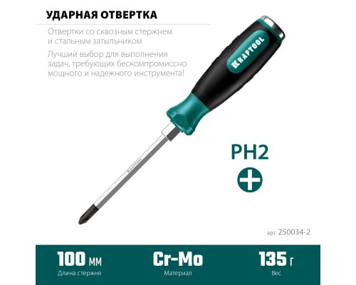 Ударная отвертка Impact PH2 KRAFTOOL 250034-2