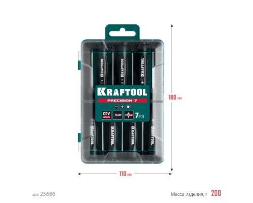 Набор отверток Precision 7, 7 предм. KRAFTOOL 25686