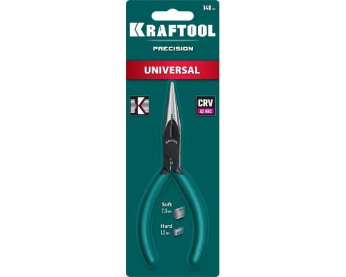 Прецизионные тонкогубцы Kraft Mini, 140 мм KRAFTOOL 220017-3-14_z01