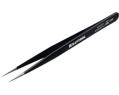 Антистатический антимагнитный прецизионный пинцет прямой 135 мм KRAFTOOL 222125