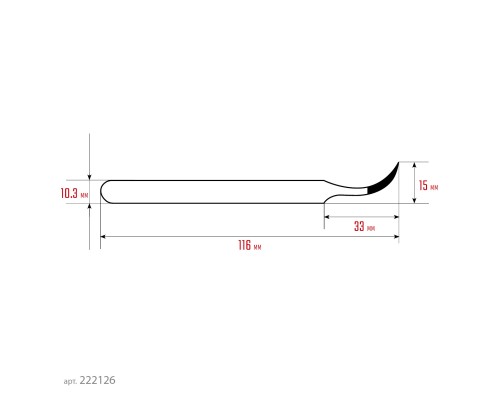 Антистатический антимагнитный прецизионный пинцет изогнутый 116 мм KRAFTOOL 222126