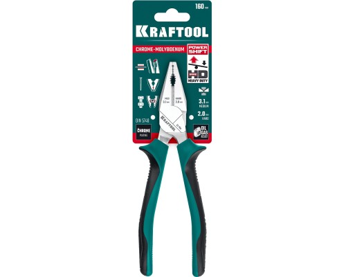 Комбинированные плоскогубцы с эксцентриковым шарниром 160 мм KRAFTOOL 22011-1-16_z01