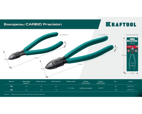 Бокорезы твердосплавные KarbMax, 125 мм KRAFTOOL 22018-5-13_z01