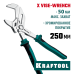 Клещи переставные-гаечный ключ VISE-WRENCH X, 250 мм KRAFTOOL 22067