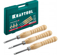 Набор ручных резцов по дереву Precision-3, 3 предм. KRAFTOOL 18369