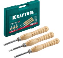 Набор ручных резцов по дереву Precision-3, 3 предм. KRAFTOOL 18369