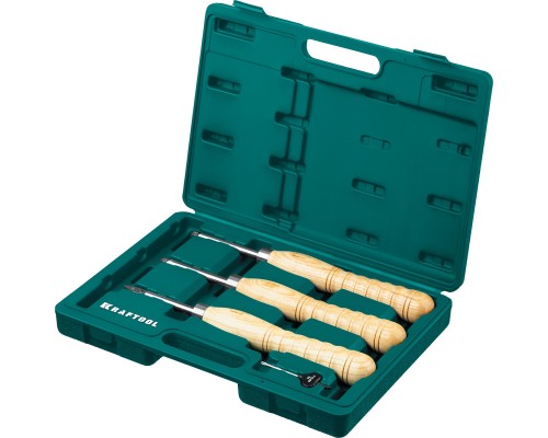 Набор ручных резцов по дереву Precision-3, 3 предм. KRAFTOOL 18369