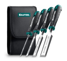Набор стамесок-долот с двухкомпонентной рукояткой 4 шт. KRAFTOOL GRAND-4 KRAFTOOL 1818-H4