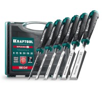 Набор стамесок-долот с двухкомпонентной рукояткой 6 шт. GRAND-6 KRAFTOOL 1818-H6