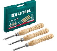 Набор ручных резцов по дереву Precision-3, 3 предм. KRAFTOOL 18369