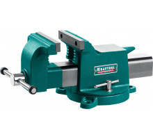 Стальные слесарные тиски STEEL, 125 мм KRAFTOOL 32701-125