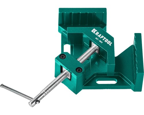 Мощная алюминиевая угловая струбцина AC-80, глубина зажима 70 мм KRAFTOOL 32202
