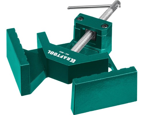 Мощная алюминиевая угловая струбцина AC-80, глубина зажима 70 мм KRAFTOOL 32202