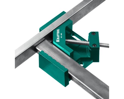 Мощная алюминиевая угловая струбцина AC-80, глубина зажима 70 мм KRAFTOOL 32202