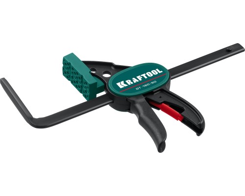 Пистолетная струбцина GT-160/60, 160/60 мм, универсальная, быстрозажимная, в T-track KRAFTOOL 32237