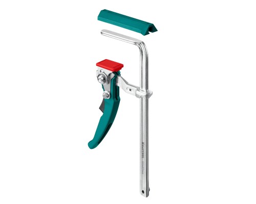 Струбцина KRAFTFLEX, KLT-160, 160/60 мм, универсальная, цельнокованая, рычажная, быстрозажимная, в T-track KRAFTOOL 32331-160