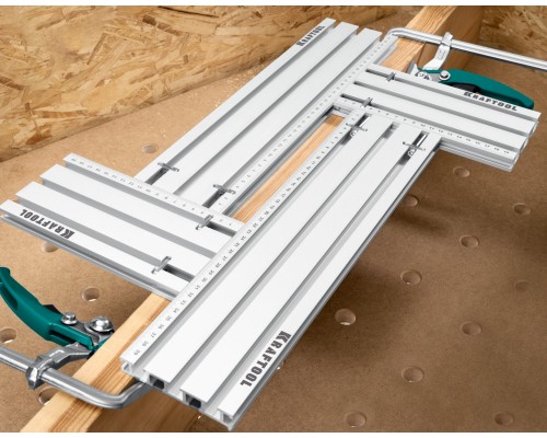 Шаблон фрезерный в комплекте с 2 упорами KRAFTFLEX MFS-200-400 мм, 4шт. KRAFTOOL 32807