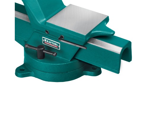 Кованые стальные тиски FORGE--130/150, с регулировкой компенсации люфта KRAFTOOL 32700-150