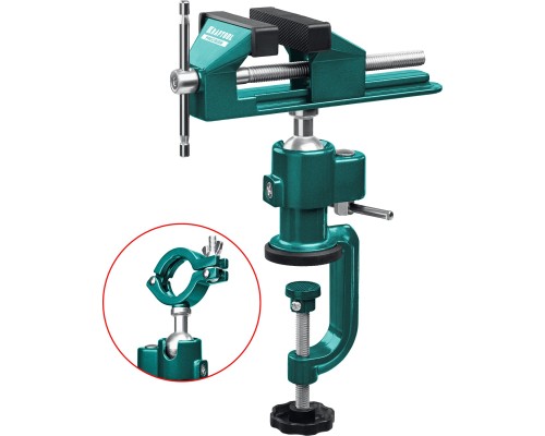 Шарнирно-поворотные тиски Precision, 75 мм KRAFTOOL 32711-75