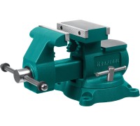 Слесарные тиски Reversible 140 мм, расход 273 мм KRAFTOOL 32705-140