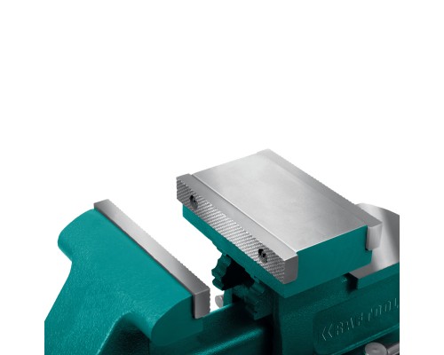 Слесарные тиски Reversible 140 мм, расход 273 мм KRAFTOOL 32705-140