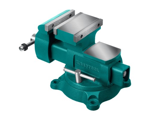 Слесарные тиски Reversible 140 мм, расход 273 мм KRAFTOOL 32705-140