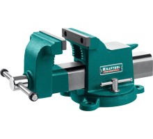 Стальные слесарные тиски STEEL, 100 мм KRAFTOOL 32701-100