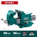 Стальные слесарные тиски STEEL, 100 мм KRAFTOOL 32701-100