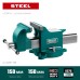 Стальные слесарные тиски STEEL, 150 мм KRAFTOOL 32701-150