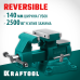 Слесарные тиски Reversible 140 мм, расход 273 мм KRAFTOOL 32705-140