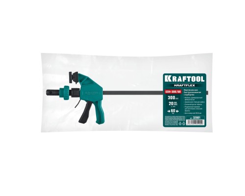 Вертикальная быстрозажимная струбцина пистолетного типа KRAFTFLEX GDH-300/60 в отверстия 20 мм KRAFTOOL 32801