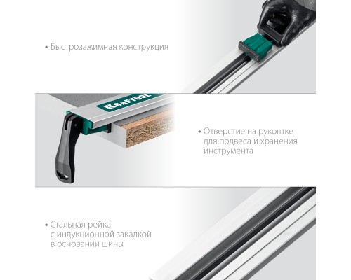 Направляющая шина CG-100, 1025 мм, зажимная KRAFTOOL 32235-1.0
