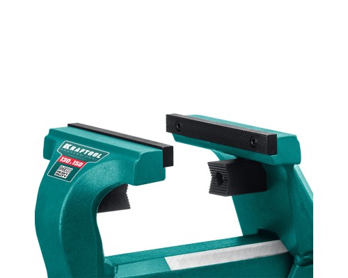 Кованые стальные тиски FORGE--130/150, с регулировкой компенсации люфта KRAFTOOL 32700-150