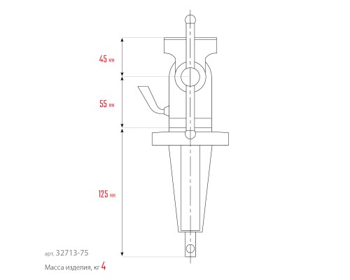 Прецизионные тиски на струбцине Mini, 65 мм KRAFTOOL 32713-75