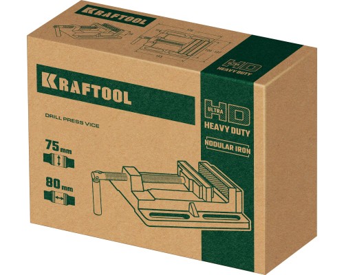 Станочные сверлильные тиски 75 мм KRAFTOOL 32715-75
