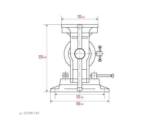 Чугунные слесарные тиски 3D Multi-Purpose, 125 мм KRAFTOOL 32706-125