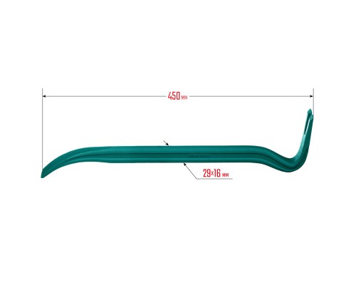 Двутавровый лом-гвоздодер GRAND, 450 мм, 29x16 мм KRAFTOOL 21900-45