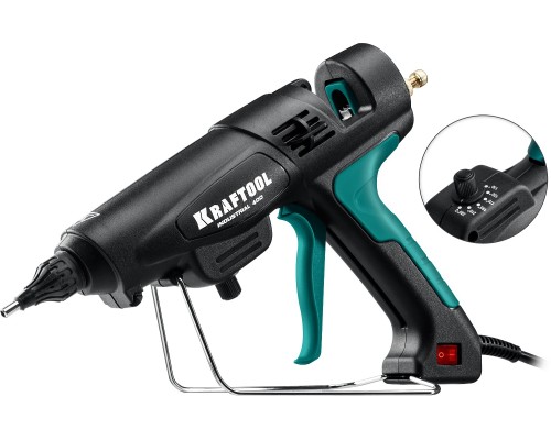 Электрический термоклеевой пистолет Industrial 400, d 11-12 мм, 50 г/мин, 130-230°C KRAFTOOL 06843-300-12