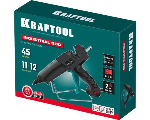 Электрический термоклеевой пистолет Industrial 300, d 11-12 мм, 45 г/мин KRAFTOOL 06842