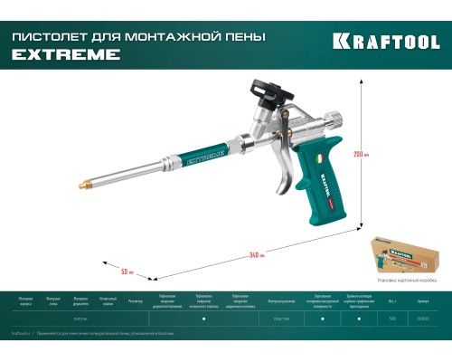 Пистолет для монтажной пены EXTREME KRAFTOOL 06800
