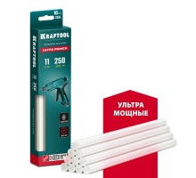 Клеевые стержни Ultra Power, 11x250 мм, 10 шт., ультрамощные, прозрачные KRAFTOOL 06848-10