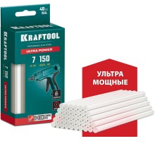 Ультрамощные клеевые стержни Ultra Power, 7x150 мм, 40 шт., прозрачные KRAFTOOL 06837-40