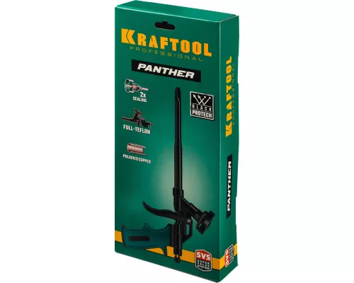 Тефлоновый пистолет для монтажной пены Panther KRAFTOOL 06855_z02 Тефлоновый пистолет для монтажной пены Panther KRAFTOOL 06855_z02