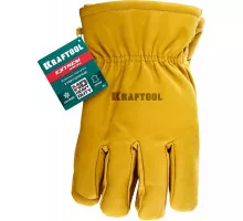 Утепленные кожаные рабочие перчатки EXTREM Winter, XL (10) KRAFTOOL 1137-XL