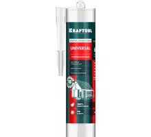 Универсальный силиконовый герметик UNIVERSAL, 300 мл, прозрачный KRAFTOOL 41253-2
